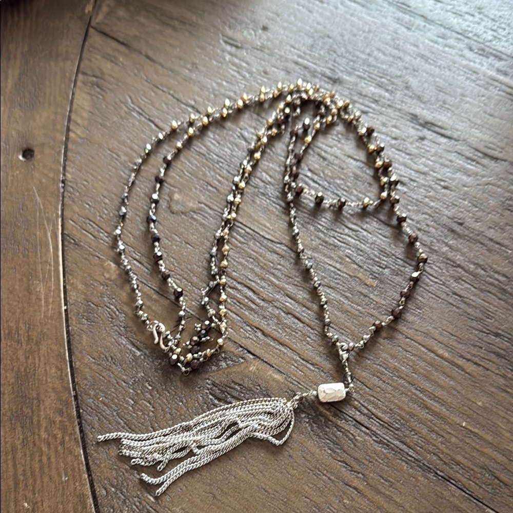 Stella & Dot Gold and Silver Boho Necklace